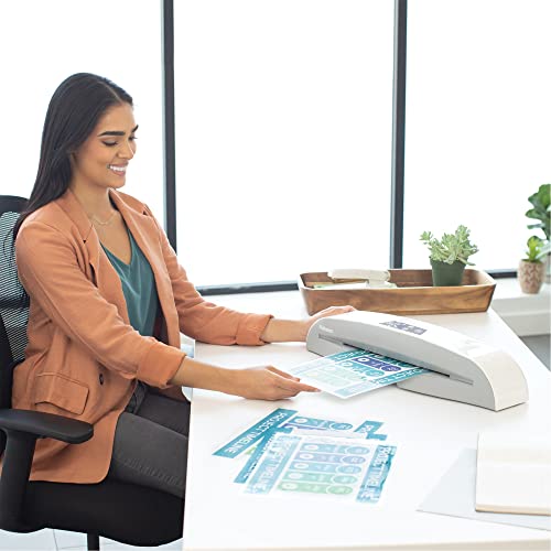 FELLOWES RHEA LAMINATOR POUCH STARTER KIT 12.5" WIDTH 4502701 - WHITE/GRAY - Like New