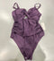CUPSHE ONE PIECE BATHING SUIT - SIZE: WOMEN M - DARK PURPLE - Like New