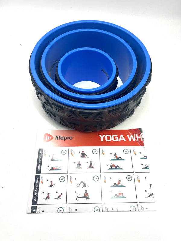 Lifepro Yoga Wheel Set of 3 Back/Shoulder/Neck Pain Alignment-Back LP-SWRL-BLU Like New