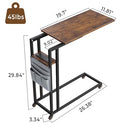 TATUB ROLLING BEDSIDE TABLE - RUSTIC BROWN - Like New