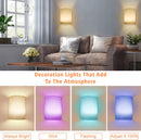 Pesuten RGB LED Wall Sconce Fabric Shade Remote Controlled Set of 2 WL-USB2 - Like New