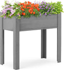 YLIEHS 31X16 INCH RAISED GARDEN BED WITH LEGS SOLID WOOD ELEVATED - GRAY - Like New