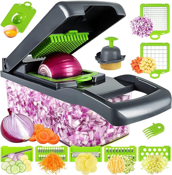 MAIPOR VEGETABLE CHOPPER PRO ONION CHOPPER MULTIFUNCTIONAL 13 IN 1 FOOD CHOPPER - Like New