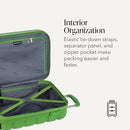 SWISSGEAR SIGNATURE HARDSIDE EXPANDABLE CARRY-ON SPINNER LUGGAGE - LIME GREEN - Brand New