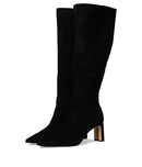 I8274L8003 Sam Edelman Women's Sylvia Knee High Boot, Black Suede Wide Calf 9.5 - Like New