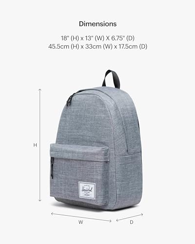 HERSCHEL SUPPLY HERSCHEL CLASSIC XL BACKPACK RAVEN CROSSHATCH ONE SIZE - Brand New