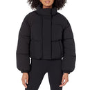 AMAZON ESSENTIALS CROPPED FULL-ZIP PUFFER JACKET, SIZE: WOMEN S - BLACK - Like New