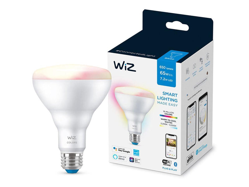 Wiz 603456 Reflector BR30 E26 Color 7.2W Wi-Fi + Bluetooth Smart Bulb