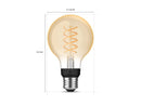 Philips Hue 571141 Dimmable Warm White Vintage Smart G25 Edison Bulb