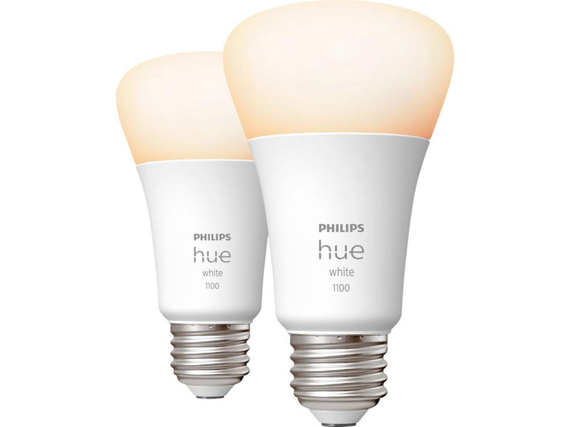 Philips Hue Smart 75W A19 LED Bulb - Soft Warm White Light - 2 Pack - 1100LM -