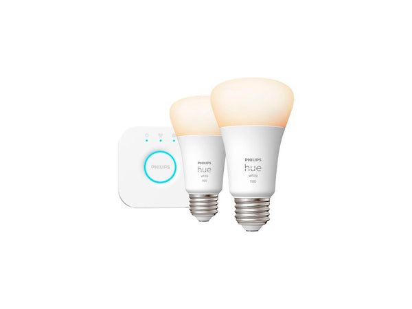 Philips Hue 563080 Starter Kit, E26 10.5W A19 Bluetooth 2-pack Smart Bulb