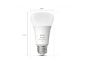 Philips Hue 563361 10.5W A19 E26 Bluetooth Smart Bulb, 2-pack