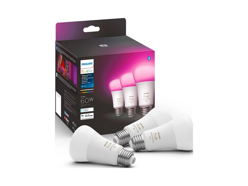 Philips Hue 562785 3-pack 9.5W A19 E26 Bulb
