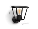 Philips Hue White Ambiance Inara Outdoor Light, Wall Fixture, Use with Alexa,