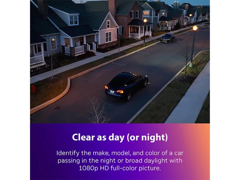 Roku Outdoor Wired Camera, 1080p HD video & color night vision, White