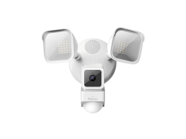 Roku Floodlight Wired Camera, 1080p HD video & color night vision, Outdoor