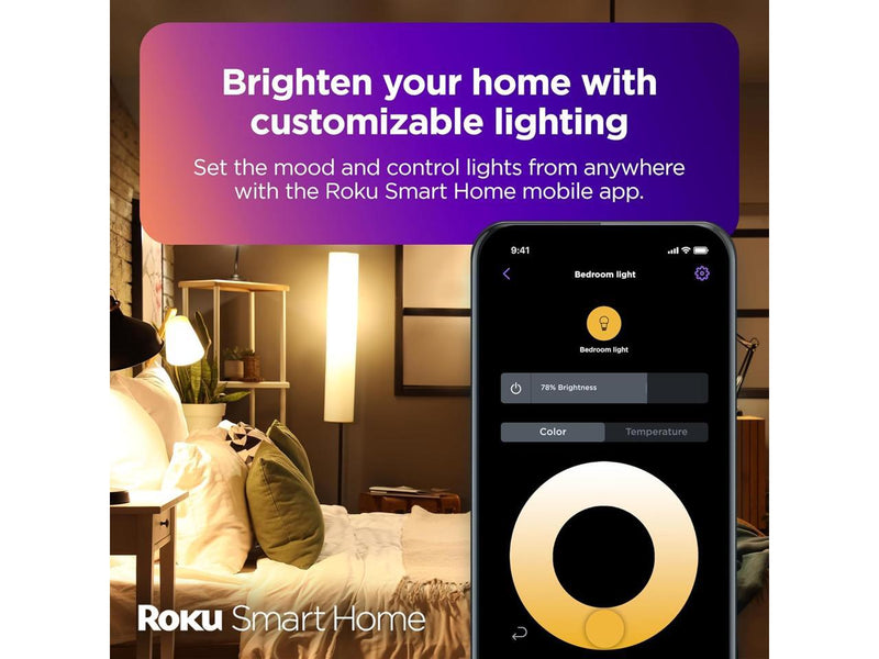 Roku Smart Bulb SE, A19 White, 4-Pack