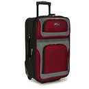 U.S. TRAVELER NEW YORKER LIGHTWEIGHT EXPANDABLE ROLLING 4-PIECE SET -RED/GRAY - Brand New