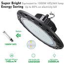 Bulbeats 4Pack 250W LED High Bay Light 35000lm 1000W MH/HPS 5000K UFO - Black - Like New