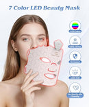 EVFOFO RED LIGHT THERAPY FOR FACE LIGHT THERAPY MASK, 7-COLOR LED - PINK - Like New
