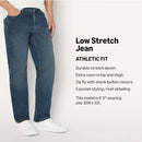 AMAZON ESSENTIALS MEN'S LOW STRETCH ATHLETIC FIT JEANS SIZE: 33WX32L - DARK WASH - Brand New