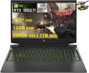 HP PAVILION 16.1" FHD I7-10750H 12 256GB SSD 1TB HDD GTX-1660Ti 16-A0075CL - Like New