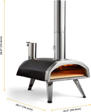 Ooni Fyra 12" Wood Fired Outdoor Pizza Oven - Portable Hard Wood - Black/Silver Like New