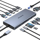 USB C Docking Station Dual Monitor 15 in 1 Laptop Docking Station Triple Display - Like New