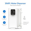 BRIO SIMPL W2 COUNTERTOP WATER DISPENSER W/REFILLABLE 2.5L WATER TANK - WHITE - Like New