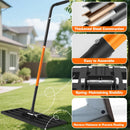 YACONA LAWN LEVELING RAKE, 30" X 10" HEAVY DUTY GARDEN LEVELER TOOL - BLACK - Like New