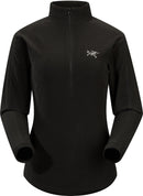 17585 ARC'TERYX Women's Delta LT Zip Neck Pullover Black Medium - Brand New