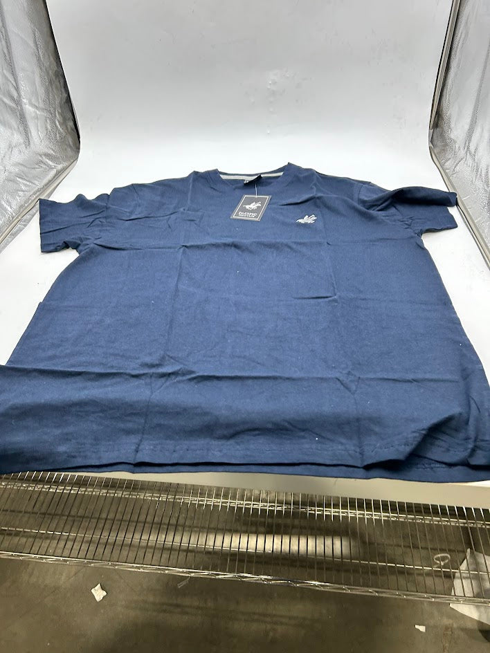 PACIFIC POLO CLUB MEN'S SHORT SLEEVES T-SHIRT - SIZE: MEN XL - NAVY/GRAY TRIM - Brand New