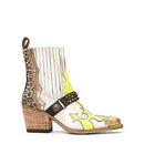 Mezcalero| White Leather Ankle Vintage Finish Dudi Green Size 6 - Like New