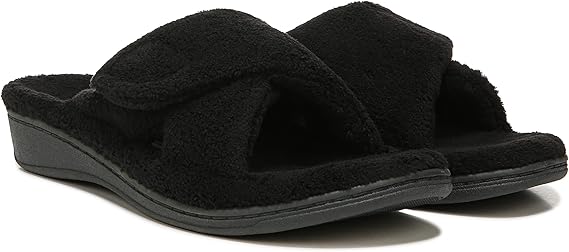 VIONIC WOMEN'S RELAX HOUSE SLIPPER - SIZE: WOMEN 10 (AU/UK W8) (EU W42) - BLACK - Like New