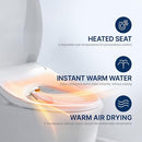 INUS N22 ELECTRIC HEATED BIDET TOILET SEAT ELONGATED WARM WATER - WHITE - Like New