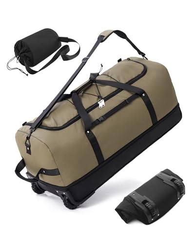 CONTAIL 32” Soft-side 110L Expandable 140L Rolling Duffle Bag w/ 2 Inline Wheels - Like New