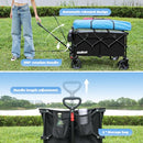 SLIDBEAT BEACH WAGON WITH BIG UNIVERSAL WHEELS FOLDING WAGON - BLACK - Like New