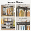 VIPEK V40 Heavy Duty Clothes Rack Modular Closet System Clothing Rack - Silver - Brand New