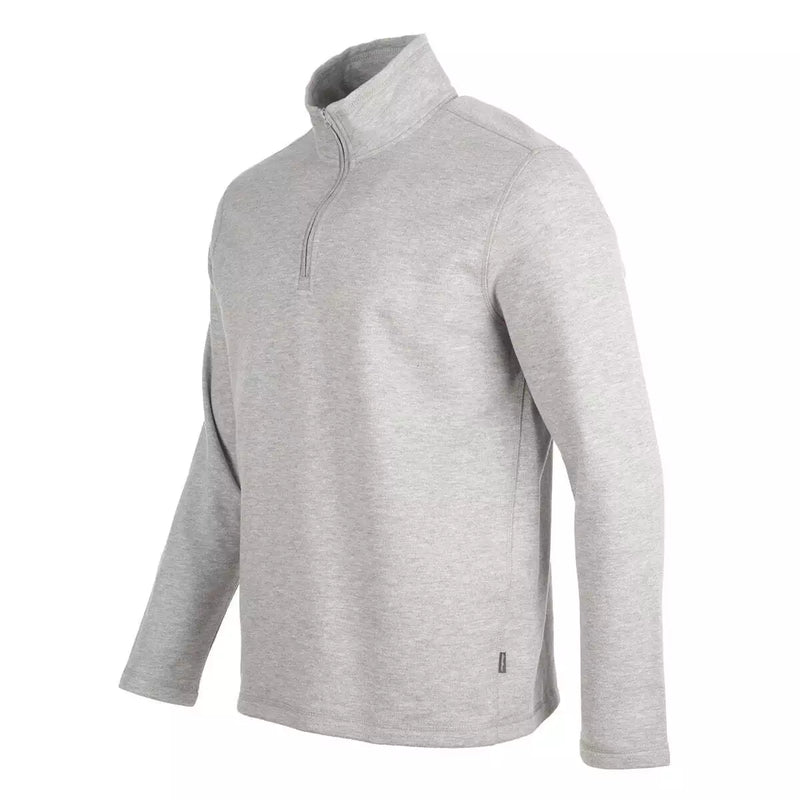 EDDIE BAUER MEN'S 1/4 ZIP - SIZE: MEN L - GRAY HEATHER - Brand New