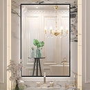 COFENY MIRROR BATHROOM, 26X38 BLACK FRAMED MIRRORS - BLACK - Like New