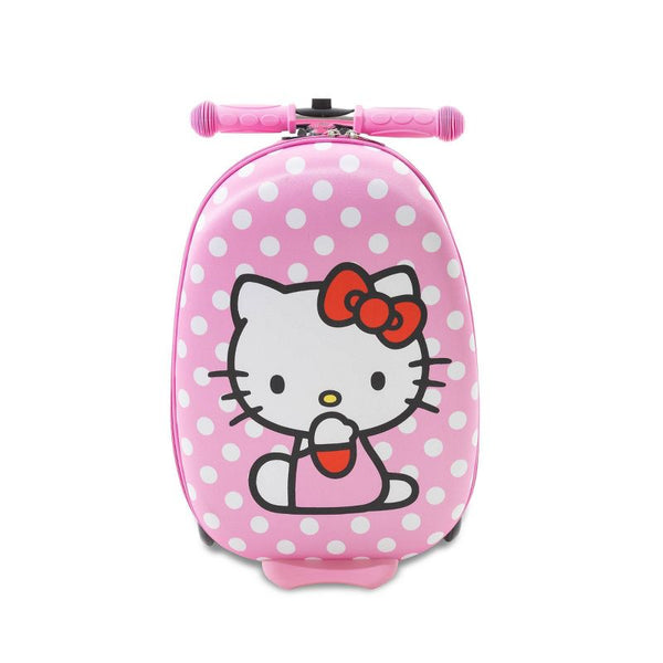 SANRIO HELLO KITTY HARDSIDE CARRY ON SCOOTER SUITCASE, HELLO - Scratch & Dent