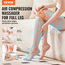 VEVOR AIR COMPRESSION LEG MASSAGER FOR FOOT CALF THIGH KNEE - GRAY/BLACK - Like New