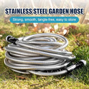 ANUFLES METAL GARDEN HOSE 100FT- STAINLESS STEEL WATER HOSE - SILVER HOSE - Like New