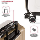 SwissGear Duet Expandable Luggage, Medium Luggage Spinner Wheels - IVORY/TAUPE - Brand New