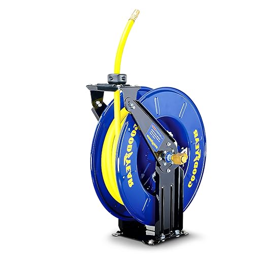 Goodyear Air Hose Reel Retractable 1/2"x50' Foot Long 300 Psi - Scratch & Dent