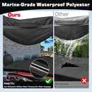 Cerumute Boat Cover 600D Waterproof Boat Covers 14-15.8ft Motor Cover - Black - Like New