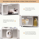 RYVORBE WHITE ALL-IN-ONE CAT CABINET WITH LITTER BOX ENCLOSURE CAT-LBE-WT - Like New