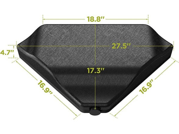 QOMOTOP 4-PIECE HEAVY-DUTY CANTILEVER OFFSET PATIO UMBRELLA STAND - BLACK - Like New