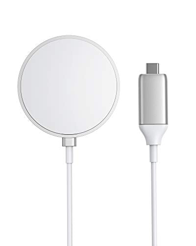 ANKER MAGNETIC WIRELESS CHARGER ANKER WITH 5FT BUILT IN USB-C CABLE WHITE/SILVER - Like New