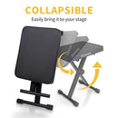 Donner Piano Bench Adjustable Keyboard Bench Portable Stool X-Style - Black - Brand New